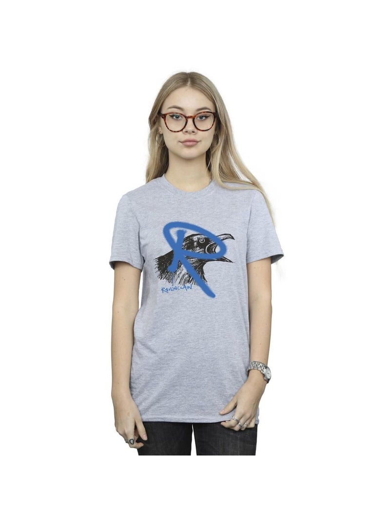 Harry Potter - T-shirt RAVENCLAW Gris chiné - Kiabi