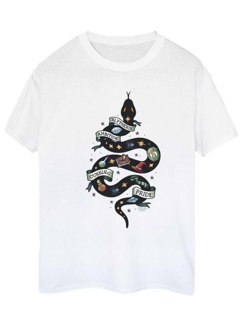 Harry Potter - T-shirt SLYTHERIN Blanc - Kiabi