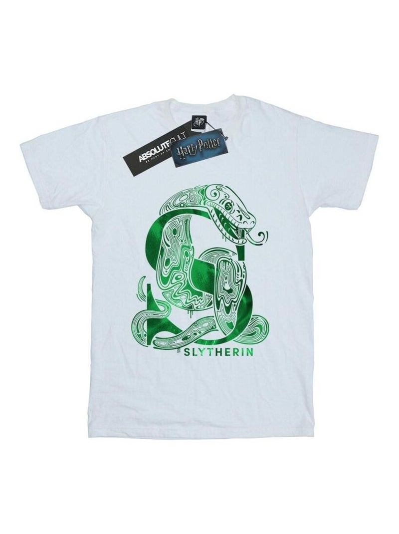 Harry Potter - T-shirt SLYTHERIN Blanc - Kiabi