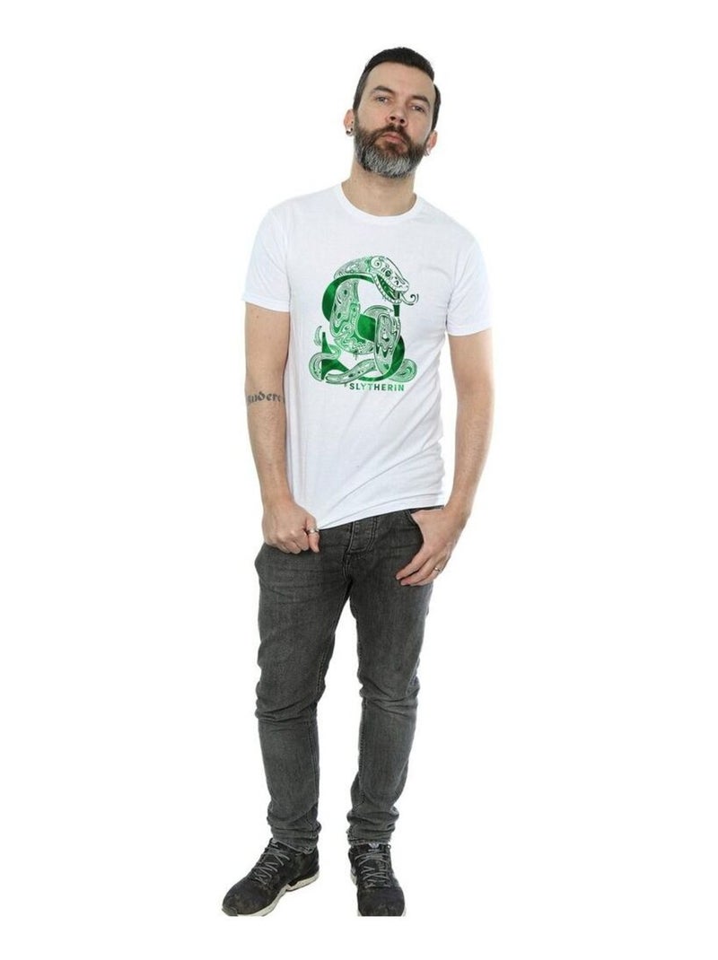 Harry Potter - T-shirt SLYTHERIN Blanc - Kiabi