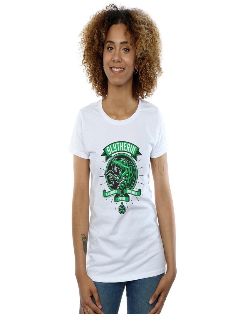 Harry Potter - T-shirt SLYTHERIN Blanc - Kiabi