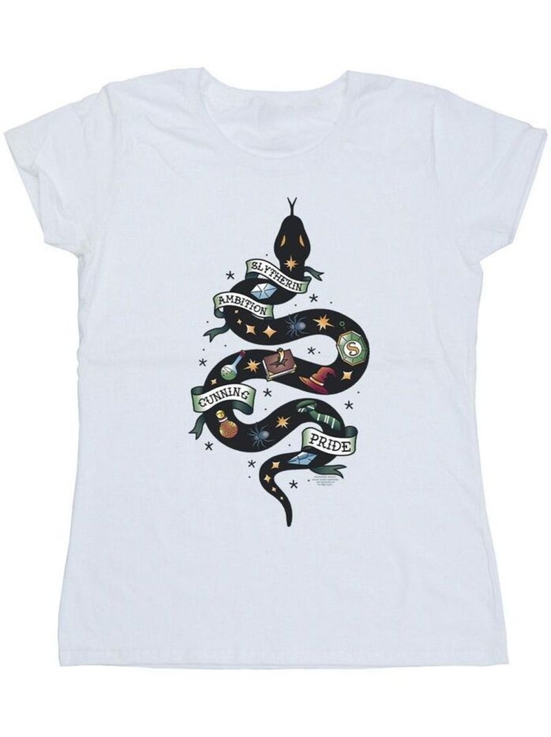 Harry Potter - T-shirt SLYTHERIN Blanc - Kiabi