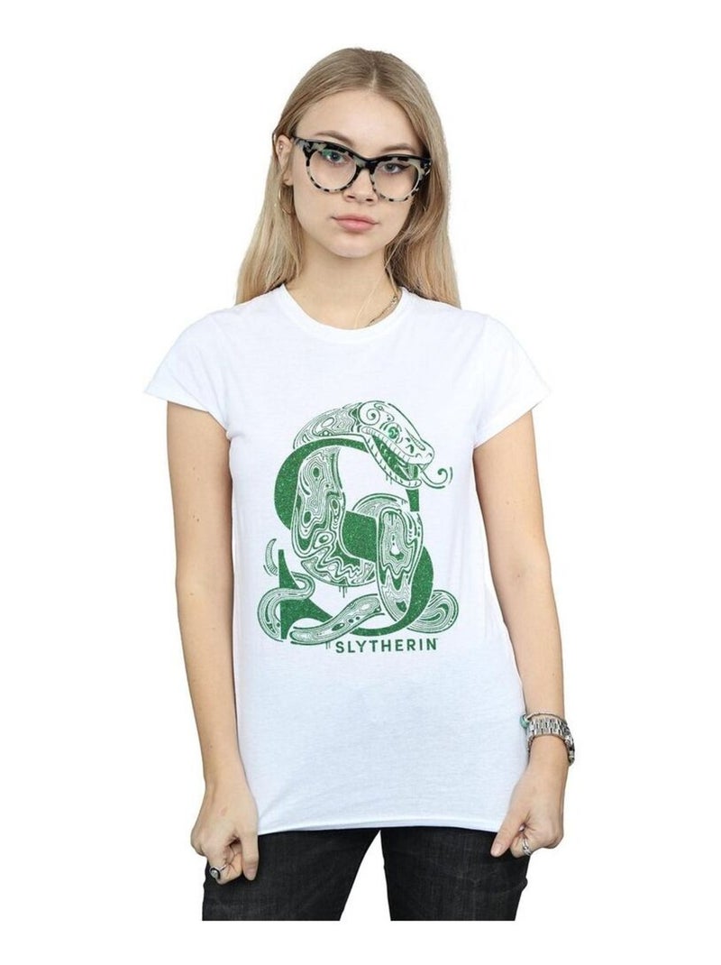 Harry Potter - T-shirt SLYTHERIN Blanc - Kiabi