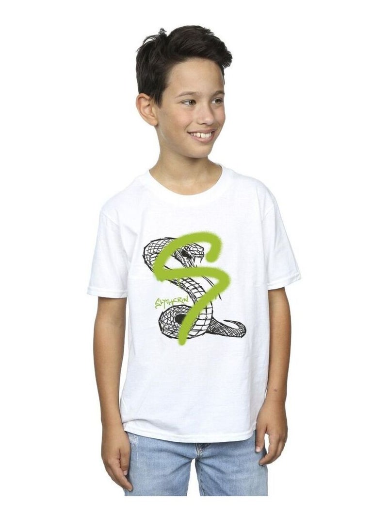 Harry Potter - T-shirt SLYTHERIN Blanc - Kiabi