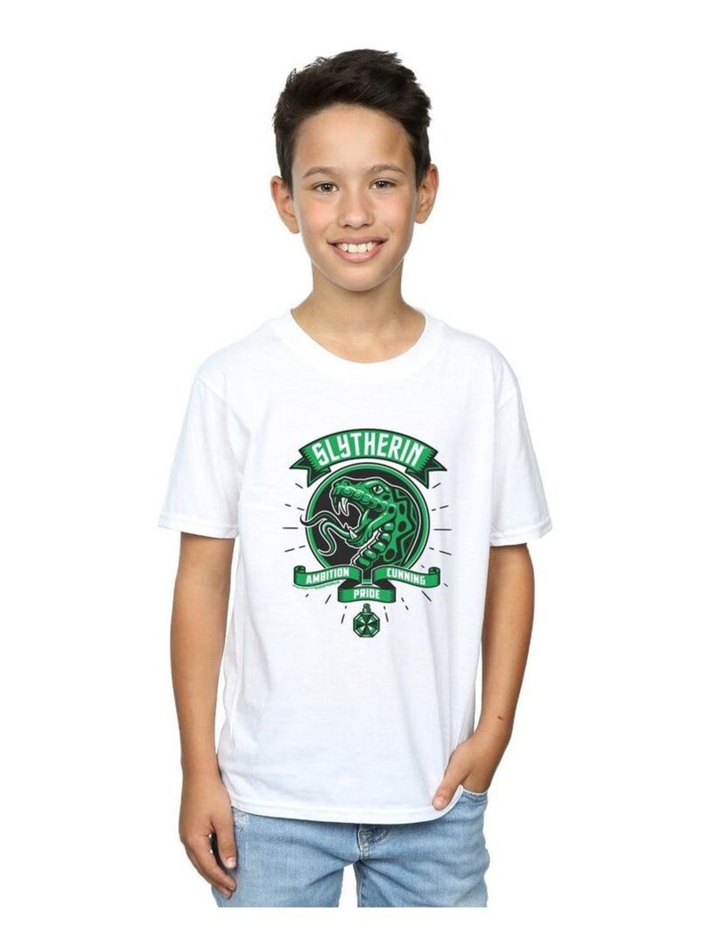 Harry Potter - T-shirt SLYTHERIN Blanc - Kiabi