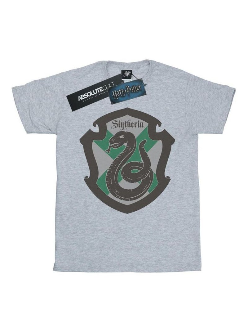 Harry Potter - T-shirt SLYTHERIN Gris chiné - Kiabi