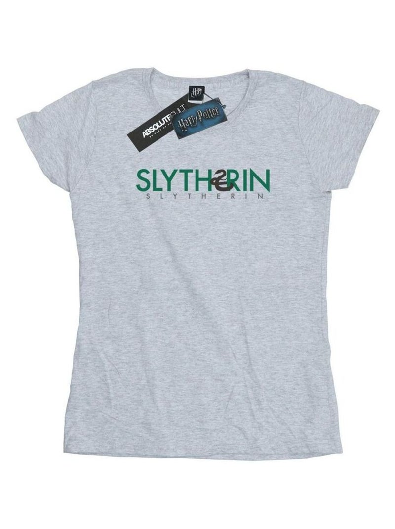 Harry Potter - T-shirt SLYTHERIN Gris chiné - Kiabi