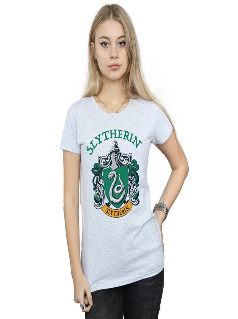 Harry Potter - T-shirt SLYTHERIN Gris chiné - Kiabi
