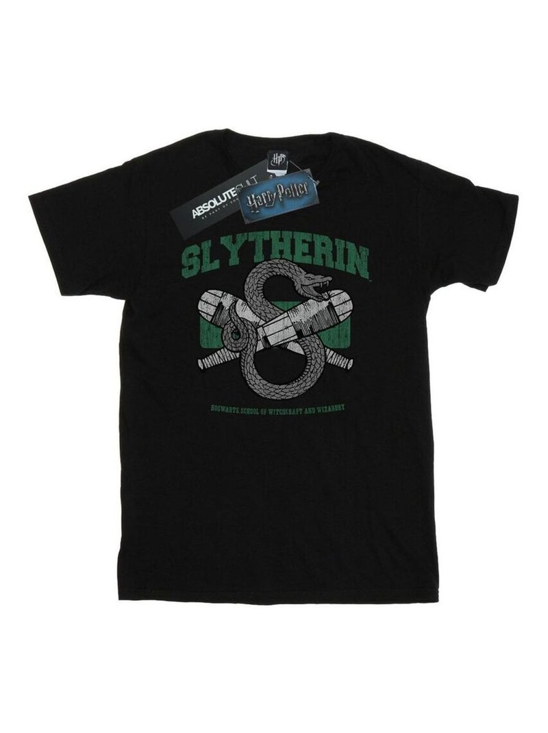 Harry Potter - T-shirt SLYTHERIN QUIDDITCH Noir - Kiabi