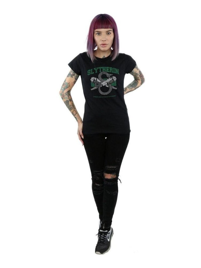 Harry Potter - T-shirt SLYTHERIN QUIDDITCH Noir - Kiabi