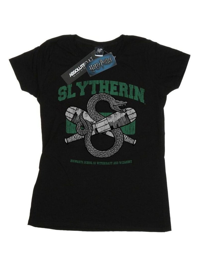 Harry Potter - T-shirt SLYTHERIN QUIDDITCH Noir - Kiabi
