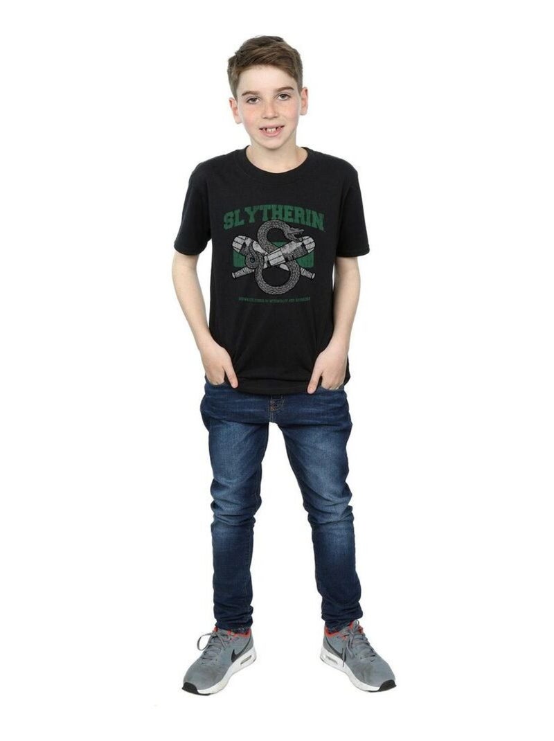 Harry Potter - T-shirt SLYTHERIN QUIDDITCH Noir - Kiabi