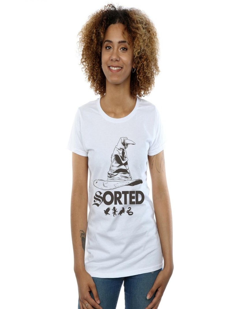Harry Potter - T-shirt SORTING HAT Blanc - Kiabi