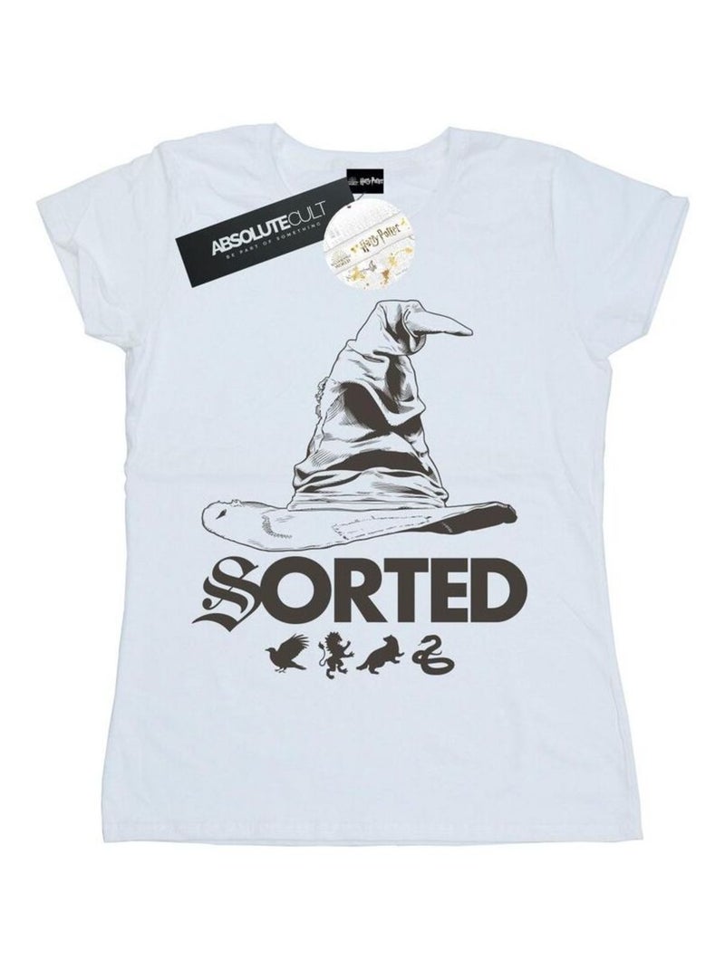 Harry Potter - T-shirt SORTING HAT Blanc - Kiabi