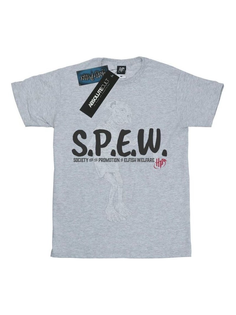 Harry Potter - T-shirt SPEW Gris chiné - Kiabi