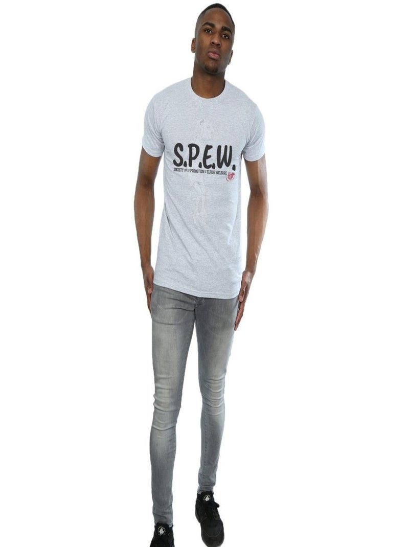Harry Potter - T-shirt SPEW Gris chiné - Kiabi