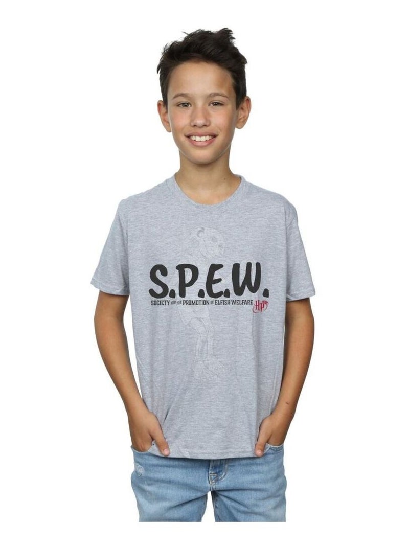Harry Potter - T-shirt SPEW Gris chiné - Kiabi