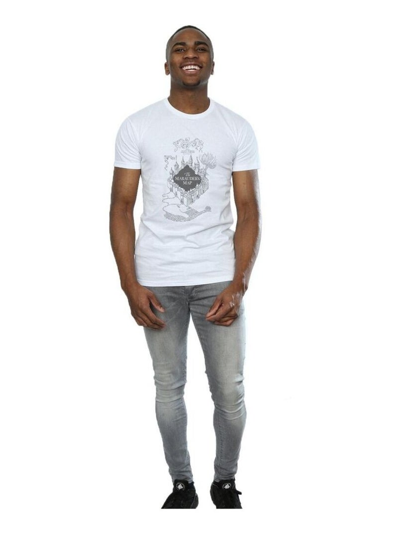 Harry Potter - T-shirt THE MARAUDER'S MAP Blanc - Kiabi