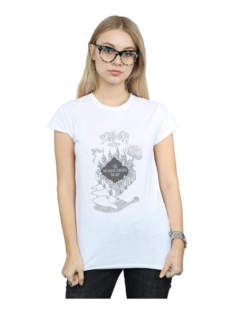 Harry Potter - T-shirt THE MARAUDER'S MAP Blanc - Kiabi