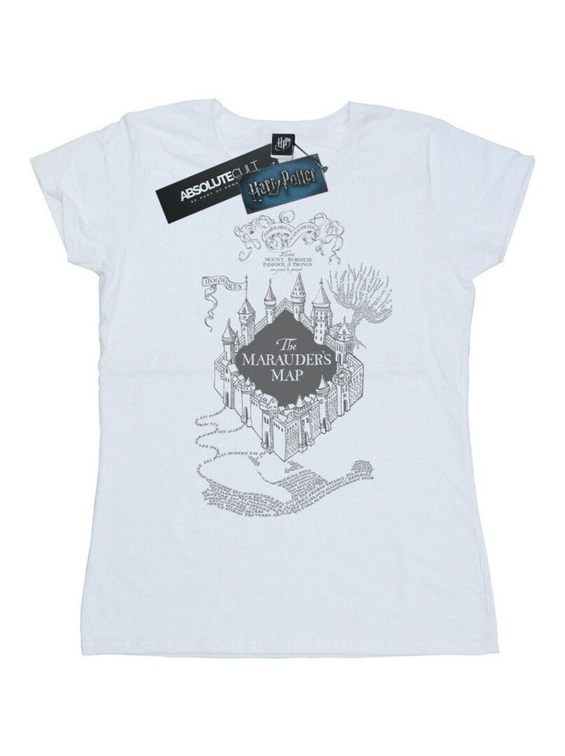 Harry Potter - T-shirt THE MARAUDER'S MAP Blanc - Kiabi
