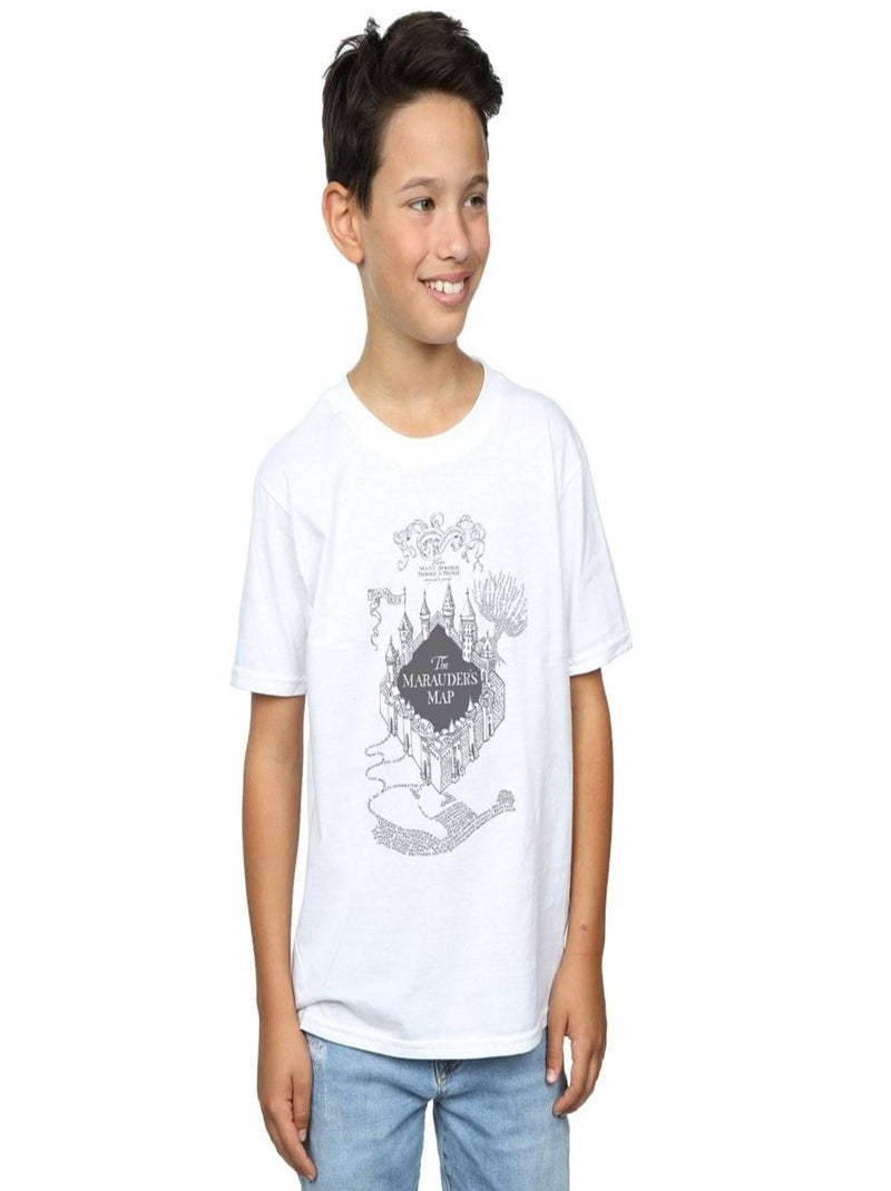 Harry Potter - T-shirt THE MARAUDER'S MAP Blanc - Kiabi