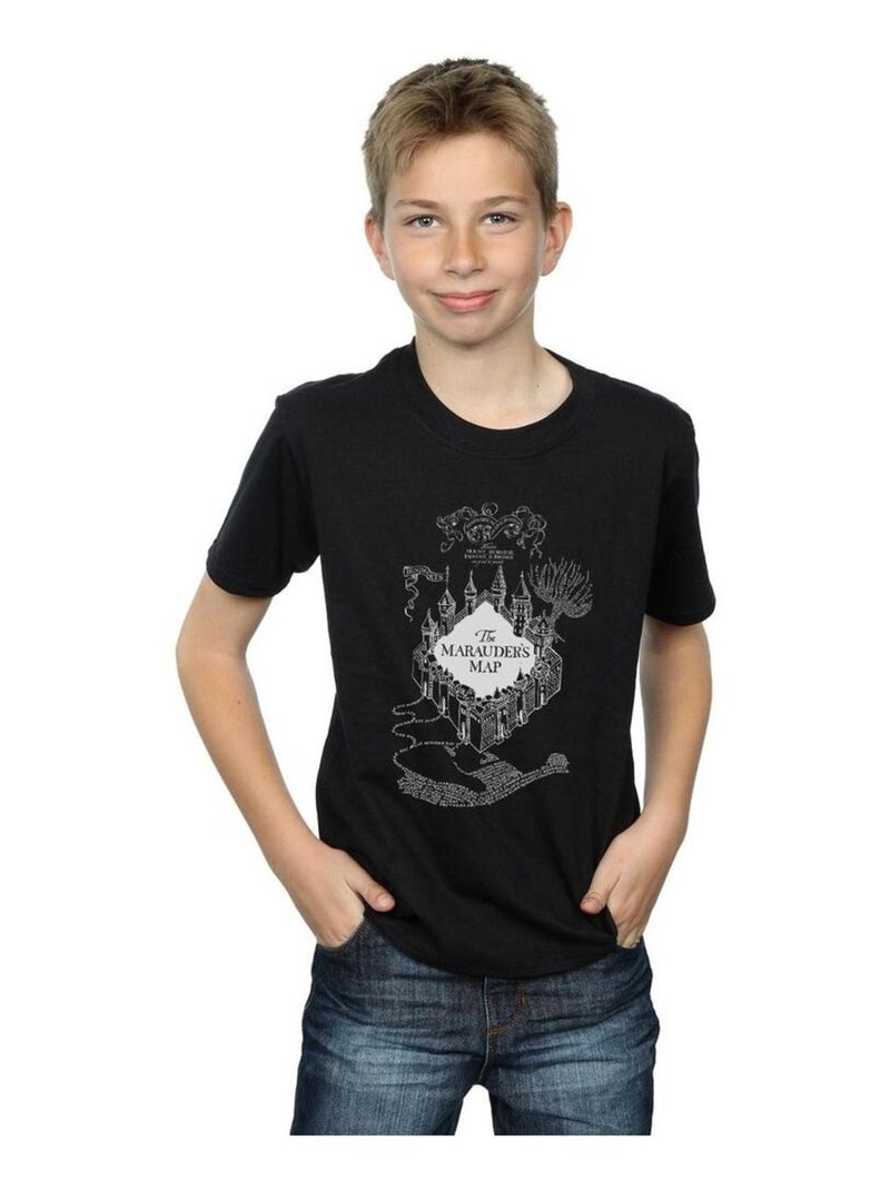 Harry Potter - T-shirt THE MARAUDER'S MAP Noir - Kiabi