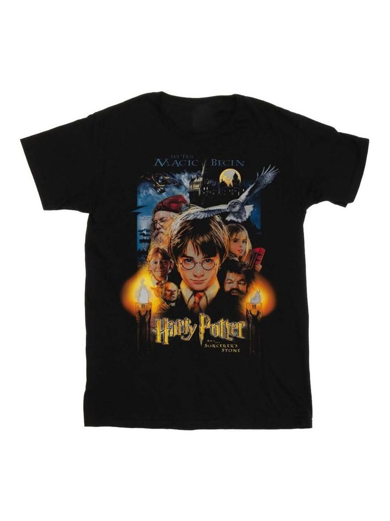 Harry Potter - T-shirt THE SORCERER'S STONE Noir - Kiabi