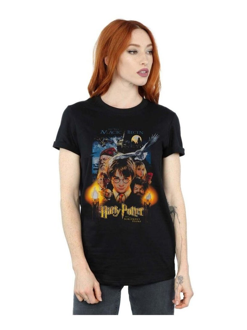 Harry Potter - T-shirt THE SORCERER'S STONE Noir - Kiabi