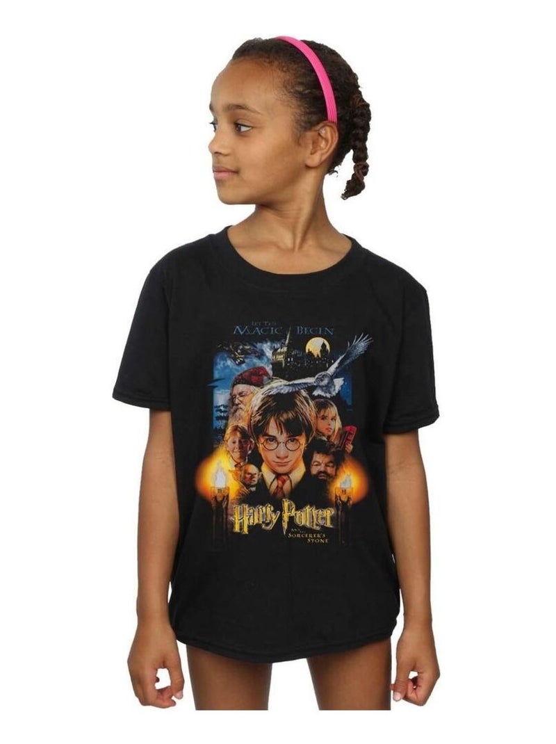 Harry Potter - T-shirt THE SORCERER'S STONE Noir - Kiabi