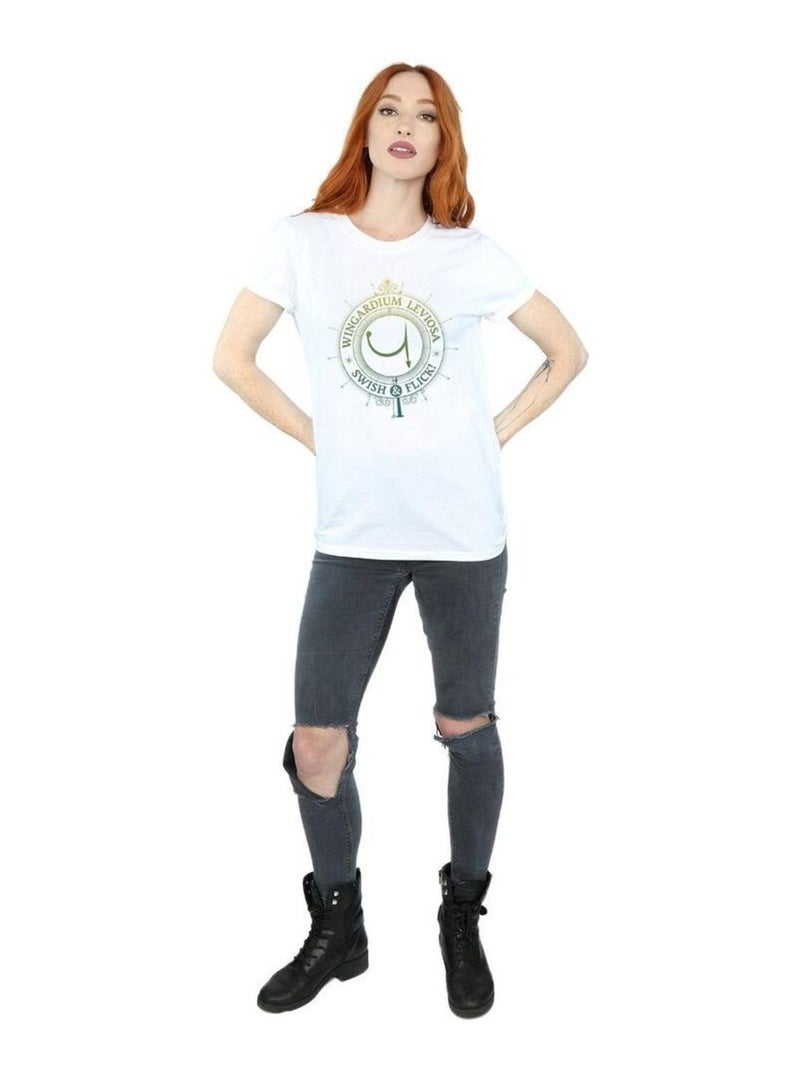Harry Potter - T-shirt WINGARDIUM LEVIOSA Blanc - Kiabi
