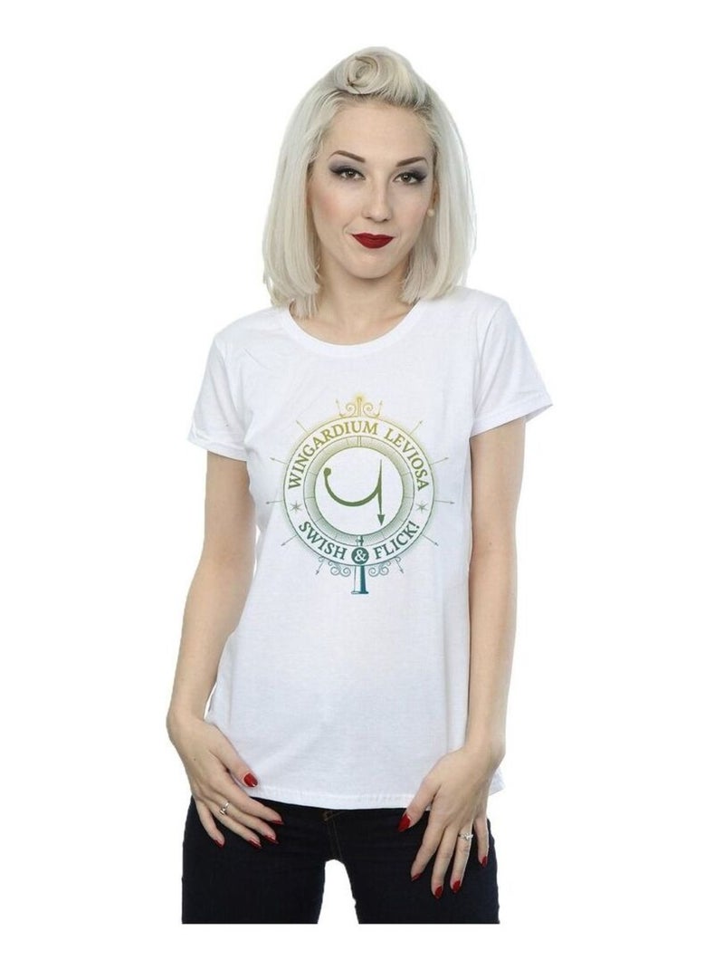 Harry Potter - T-shirt WINGARDIUM LEVIOSA Blanc - Kiabi