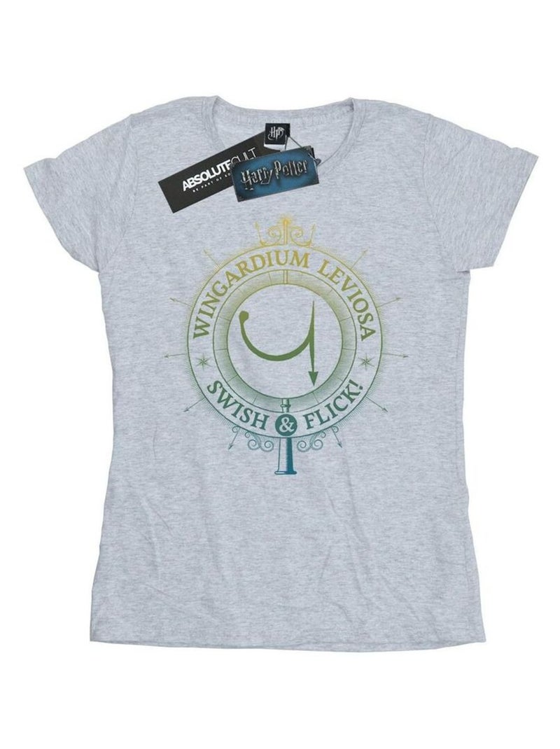 Harry Potter - T-shirt WINGARDIUM LEVIOSA Gris chiné - Kiabi