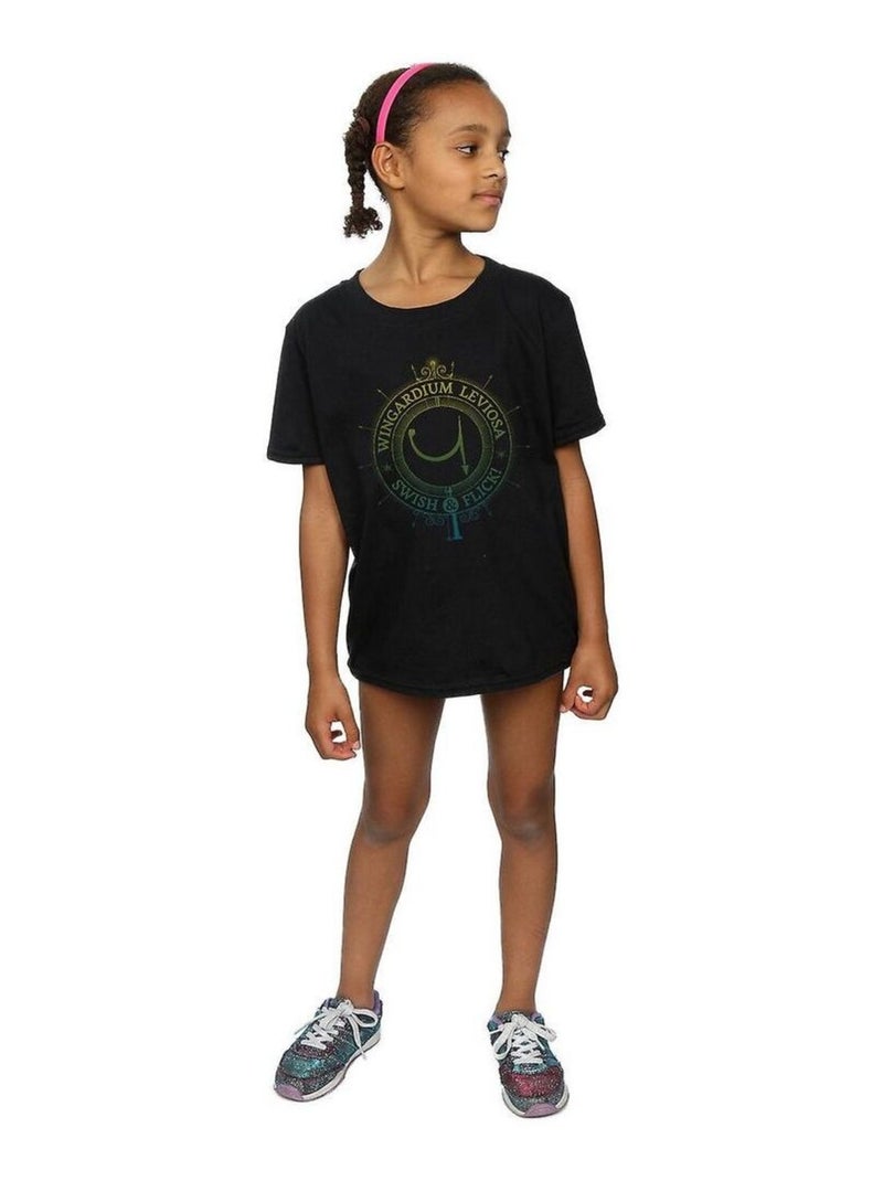 Harry Potter - T-shirt WINGARDIUM LEVIOSA Noir - Kiabi