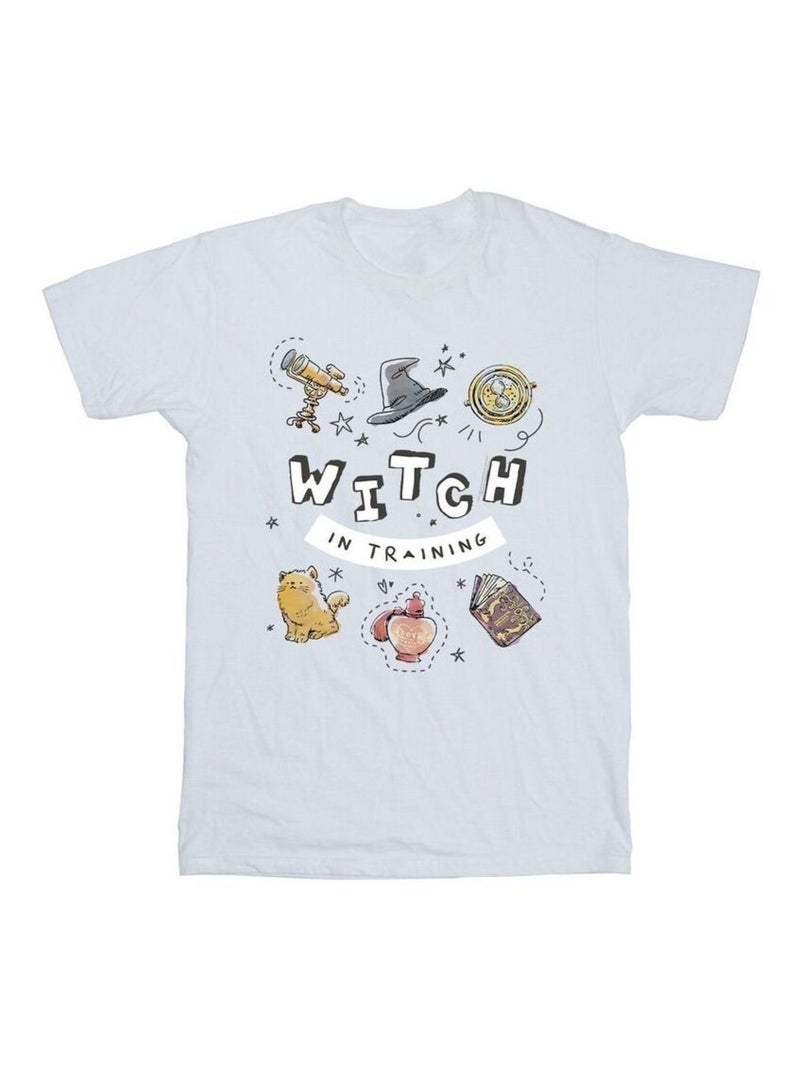 Harry Potter - T-shirt WITCH IN TRAINING Blanc - Kiabi