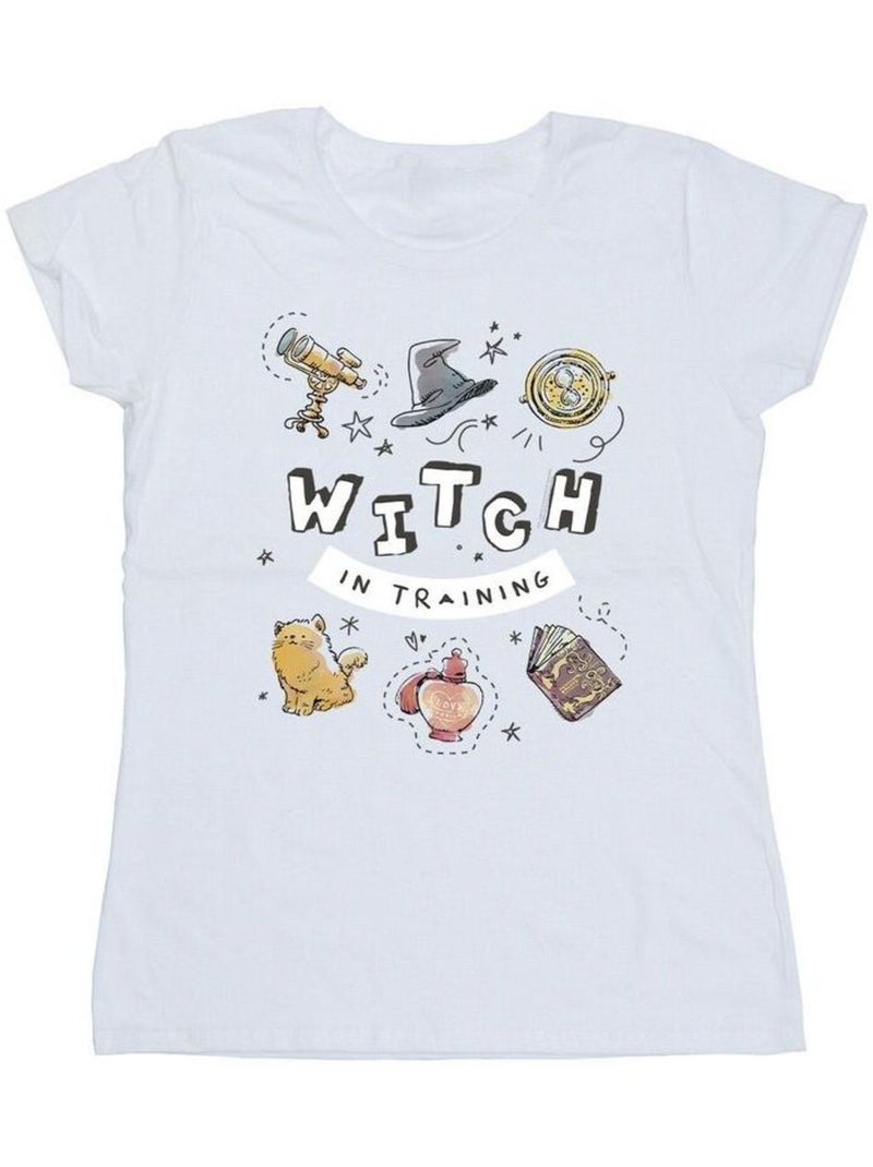 Harry Potter - T-shirt WITCH IN TRAINING Blanc - Kiabi