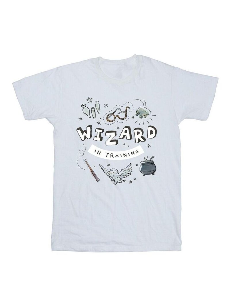 Harry Potter - T-shirt WIZARD IN TRAINING Blanc - Kiabi