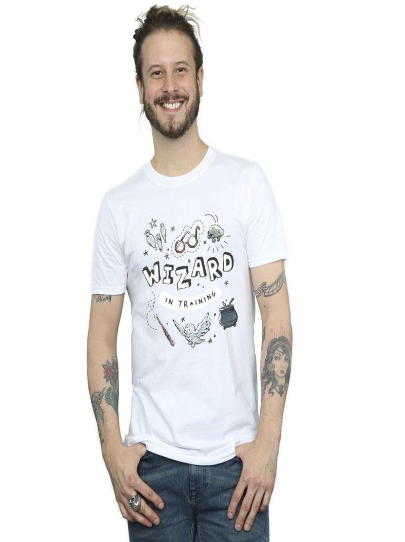 Harry Potter - T-shirt WIZARD IN TRAINING Blanc - Kiabi