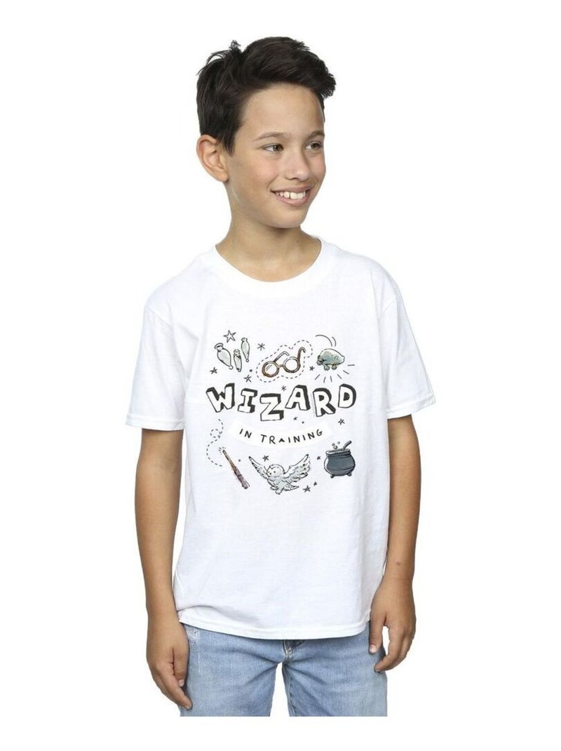 Harry Potter - T-shirt WIZARD IN TRAINING Blanc - Kiabi