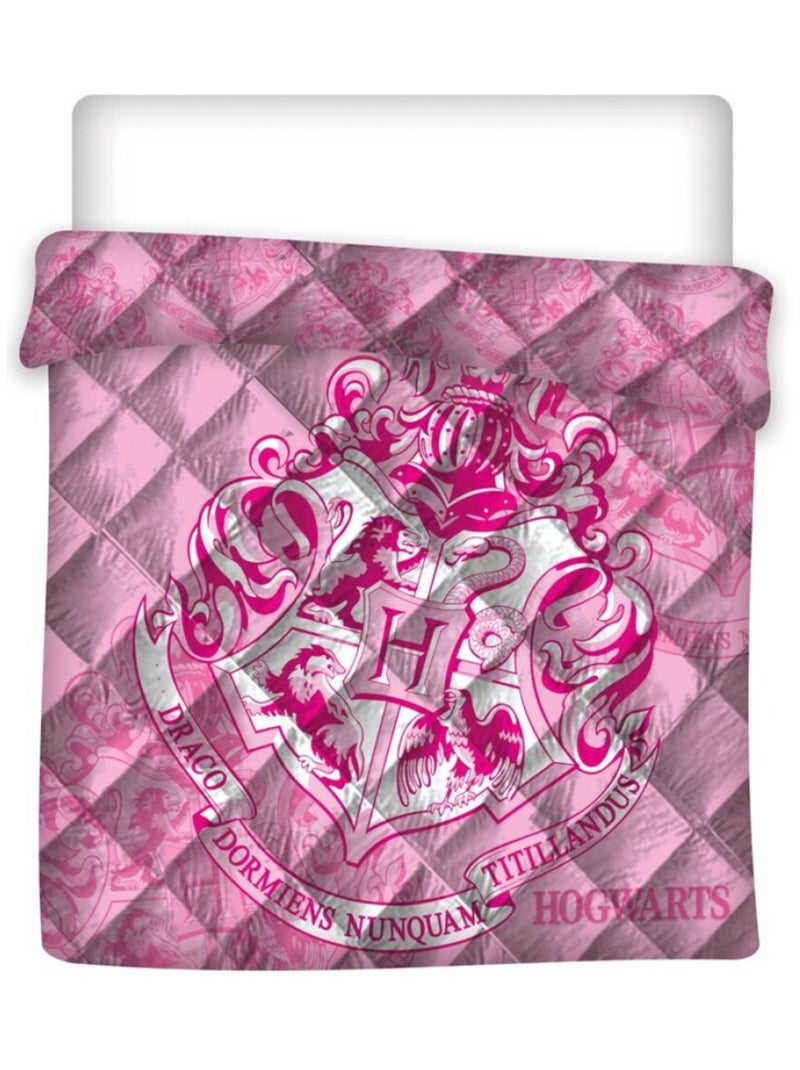 Harry Potter, Couette Matelassée Imprimée Réversible, BLASONS ROSE Rose - Kiabi