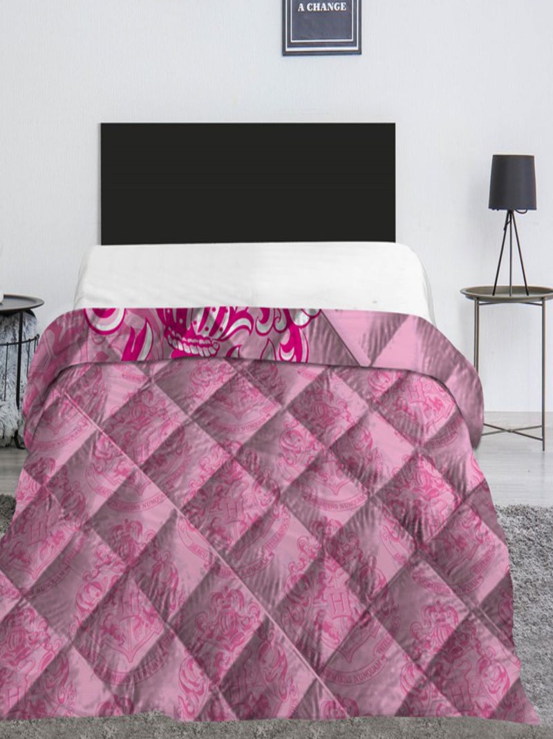 Harry Potter, Couette Matelassée Imprimée Réversible, BLASONS ROSE Rose - Kiabi