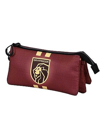 Harry Potter Gryffindor22 Trousse Triple ECO, Bordeaux