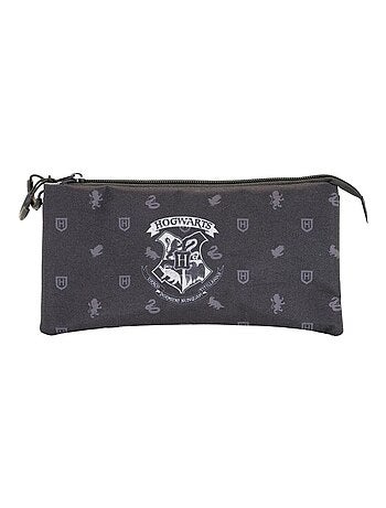 Harry Potter Hogwarts Trousse Triple FAN, Noir