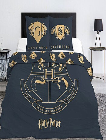 Harry Potter, Parure de Lit Double Imprimée Réversible, BLASONS