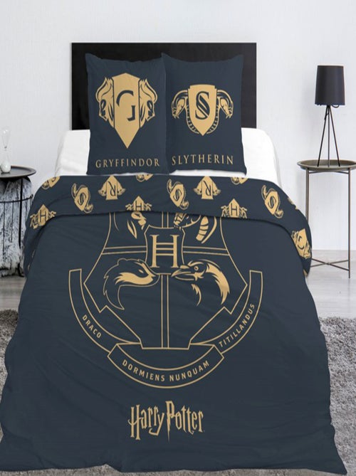 Harry Potter, Parure de Lit Double Imprimée Réversible, BLASONS - Kiabi