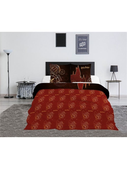 Harry Potter, Parure de Lit Double Imprimée Réversible Polycoton, CLOCK TOWER - Kiabi