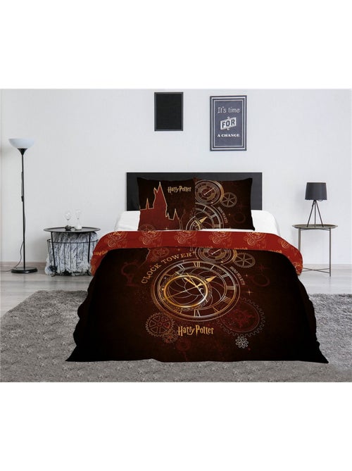 Harry Potter, Parure de Lit Double Imprimée Réversible Polycoton, CLOCK TOWER - Kiabi