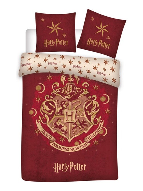 Harry Potter, Parure de Lit Enfant Imprimée Réversible 100% Coton, BLASON POUDLARD - Kiabi
