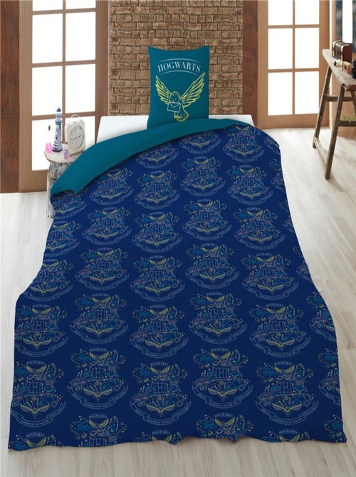 Harry Potter, Parure de Lit Enfant Imprimée Réversible, BLASONS BLEU - Kiabi Harry Potter, Parure de Lit Enfant Imprimée Réversible, BLASONS BLEU - Kiabi