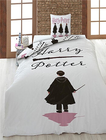 Harry Potter, Parure de Lit Enfant Imprimée Réversible Polycoton, Aventures