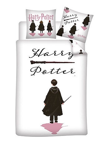 Harry Potter, Parure de Lit Enfant Imprimée Réversible Polycoton, Aventures